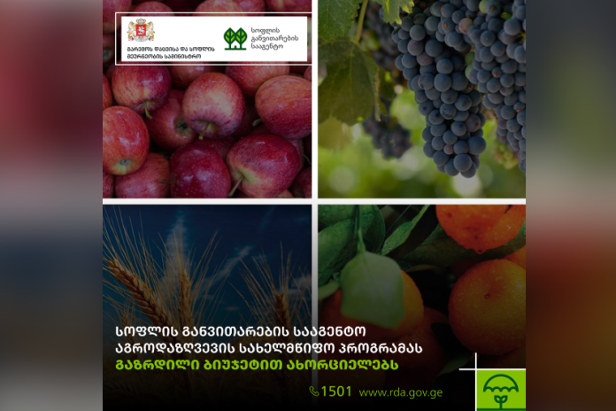 სოფლის განვითარების სააგენტო აგროდაზღვევის სახელმწიფო პროგრამას გაზრდილი ბიუჯეტით ახორციელებს