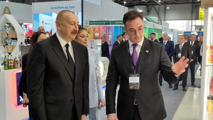 ბაქოში, აგროგამოფენაზე CASPIAN AGRO საქართველოს პავილიონი, ილჰამ ალიევმა დაათვალიერა