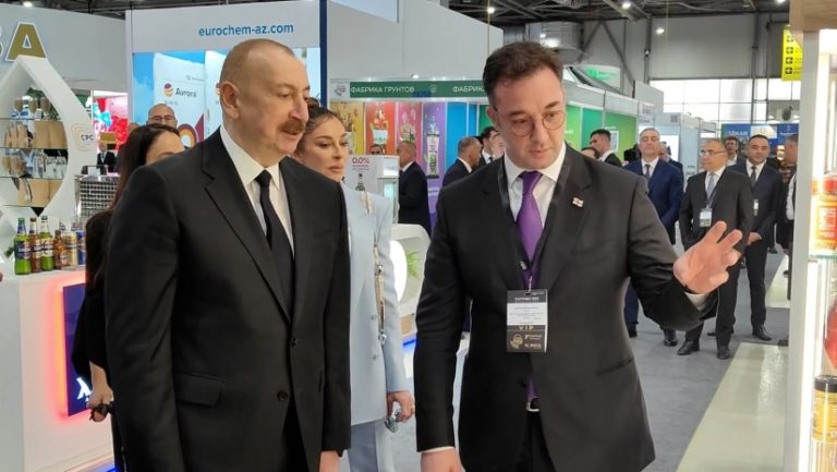 ბაქოში, აგროგამოფენაზე CASPIAN AGRO საქართველოს პავილიონი, ილჰამ ალიევმა დაათვალიერა
