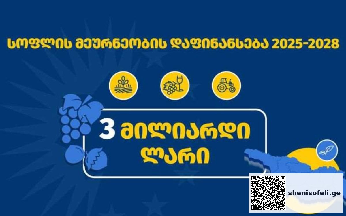 2025-2028 წლებში სოფლის მეურნეობაში 3 მლრდ ლარი ჩაიდება | შენი სოფელი